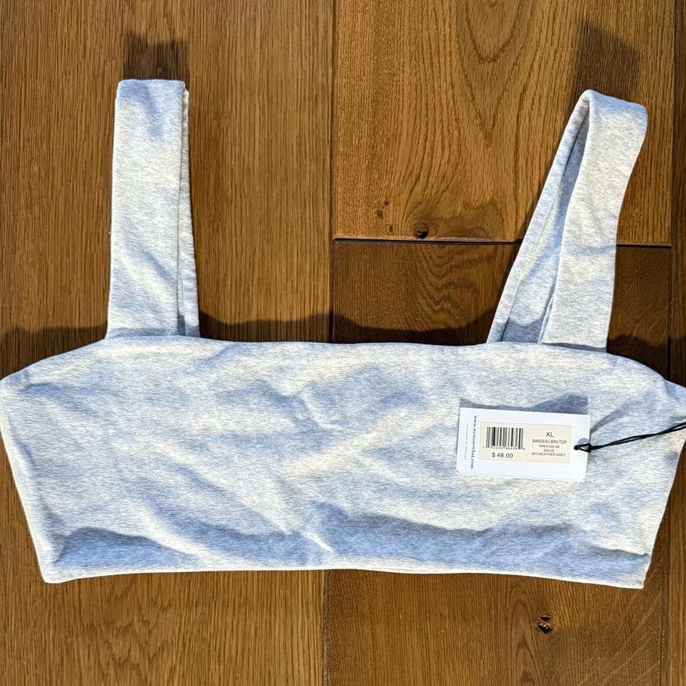 WeWoreWhat Heather Grey Bandeau Bra Top